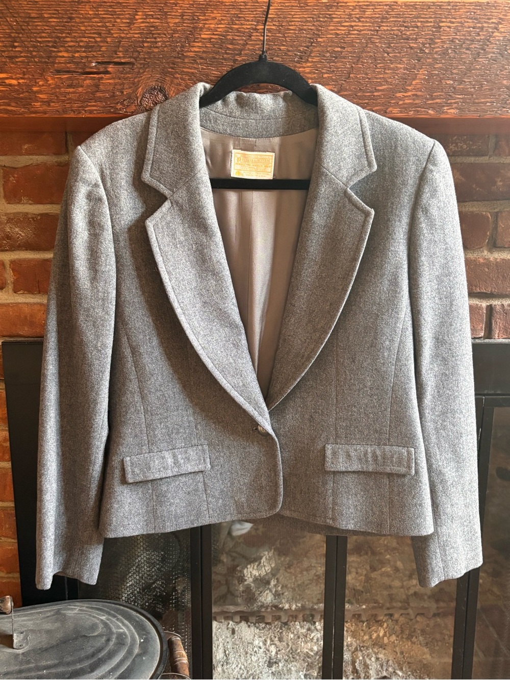 Vintage Pendleton 100% Pure Virgin Wool Blazer - Heather Grey